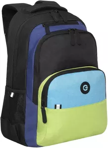Школьный рюкзак Grizzly RU-330-3 (черный/голубой) фото