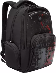 Школьный рюкзак Grizzly RU-333-1 (темно-серый/красный) фото