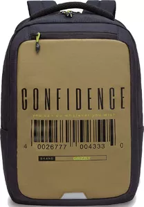 Школьный рюкзак Grizzly RU-334-1 (черный/хаки) фото