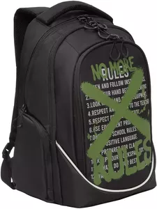 Школьный рюкзак Grizzly RU-335-2 (черный/хаки) фото