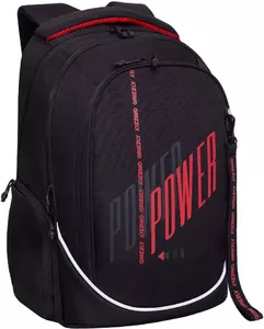 Школьный рюкзак Grizzly RU-335-3 (черный/красный) фото