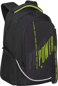 Школьный рюкзак Grizzly RU-335-3 (черный/салатовый) фото