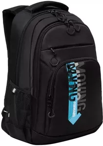 Школьный рюкзак Grizzly RU-336-3 (черный/голубой) icon