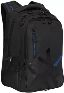 Школьный рюкзак Grizzly RU-338-2 (черный/синий) фото