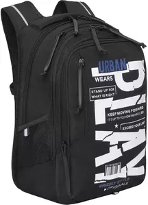 Школьный рюкзак Grizzly RU-338-3 (черный/синий) фото