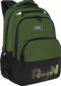 Школьный рюкзак Grizzly RU-530-6 (черный/хаки