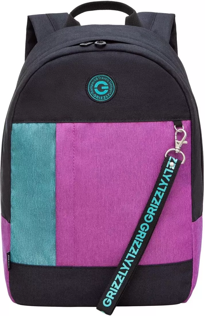 Городской рюкзак Grizzly RXL-327-3 (черный/бирюзовый) фото 2