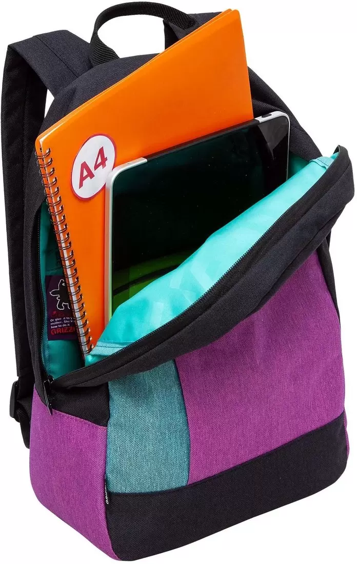 Городской рюкзак Grizzly RXL-327-3 (черный/бирюзовый) фото 5