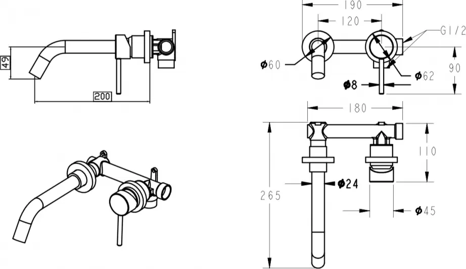 Смеситель Grocenberg GB511MG фото