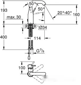 Смеситель Grohe Essence New 23480001 фото