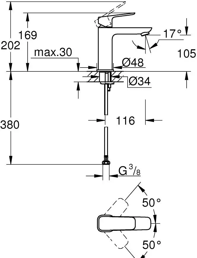 Смеситель Grohe Cubeo 1017550000 фото