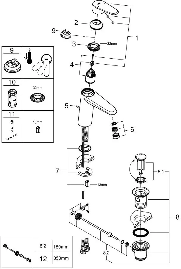 Смеситель Grohe Eurodisc Cosmopolitan 23448002 фото