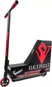 Трюковый самокат Haevner Detroit (черный/красный) фото