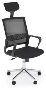 Кресло компьютерное Halmar Duke (черный/хром) фото