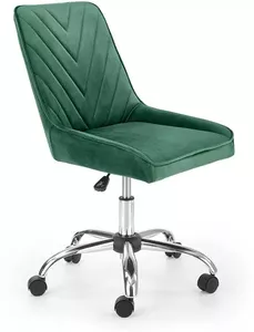 Кресло Halmar RICO (темно-зеленый/хром) фото