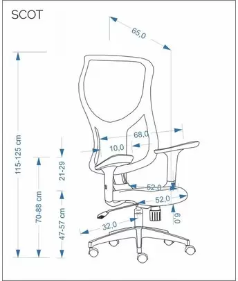Кресло компьютерное Halmar Scot (черный/черный) фото 2