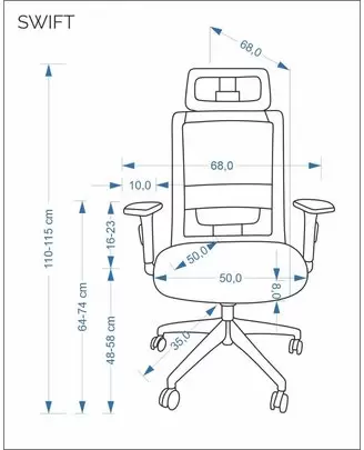 Кресло компьютерное Halmar Swift (черный/черный) фото 3
