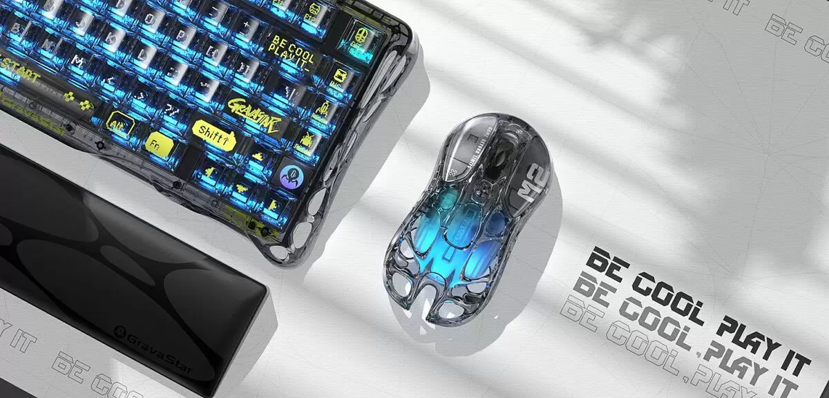 Игровая мышь Gravastar M2 Transparent Black фото