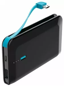 Портативное зарядное устройство Hama Slim (черный) 00136498 фото