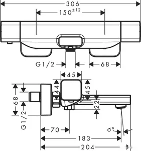 Смеситель Hansgrohe Ecostat E 15774000 фото