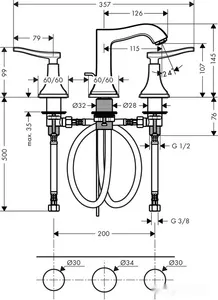 Смеситель Hansgrohe Metropol Classic 31330090 фото