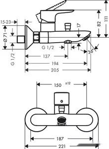 Смеситель Hansgrohe Talis E 71740340 фото