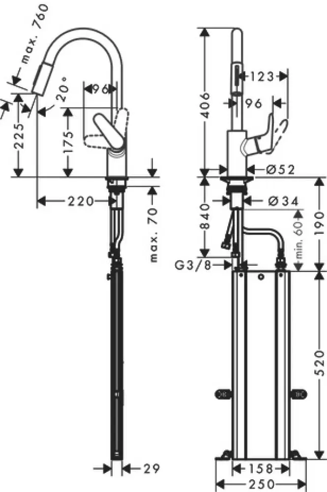 Смеситель Hansgrohe Focus M41 73880000 фото