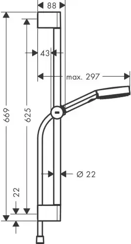 Душевой гарнитур Hansgrohe Pulsify Select 105 3jet Relaxation 24160670 фото