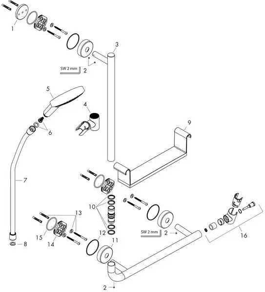 Душевая система Hansgrohe Raindance Select S 120 26324000 (хром) фото