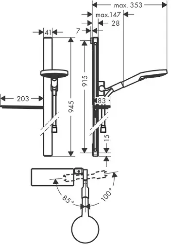 Душевая система Hansgrohe Raindance Select S 120 27648400 (белый/хром) фото