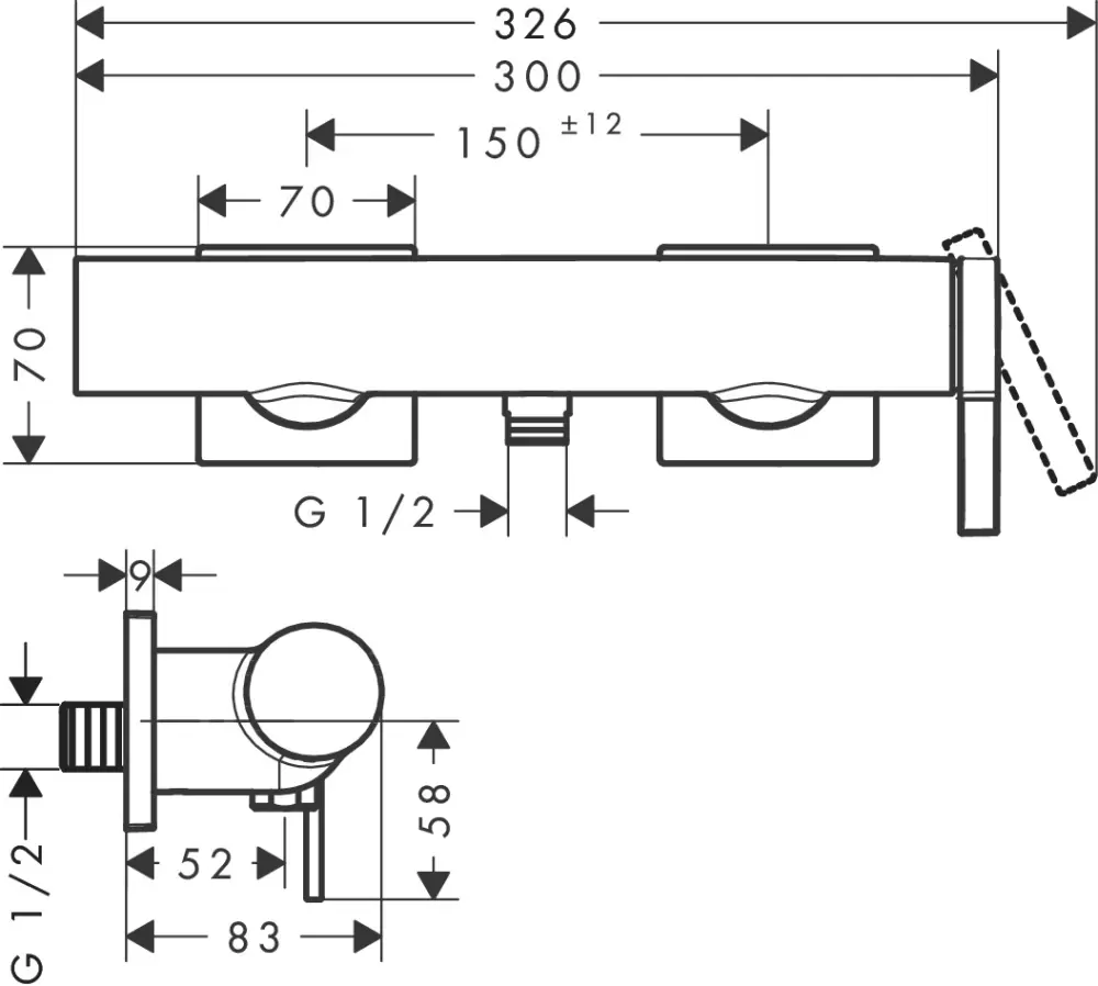 Смеситель Hansgrohe Tecturis E 73620140 фото