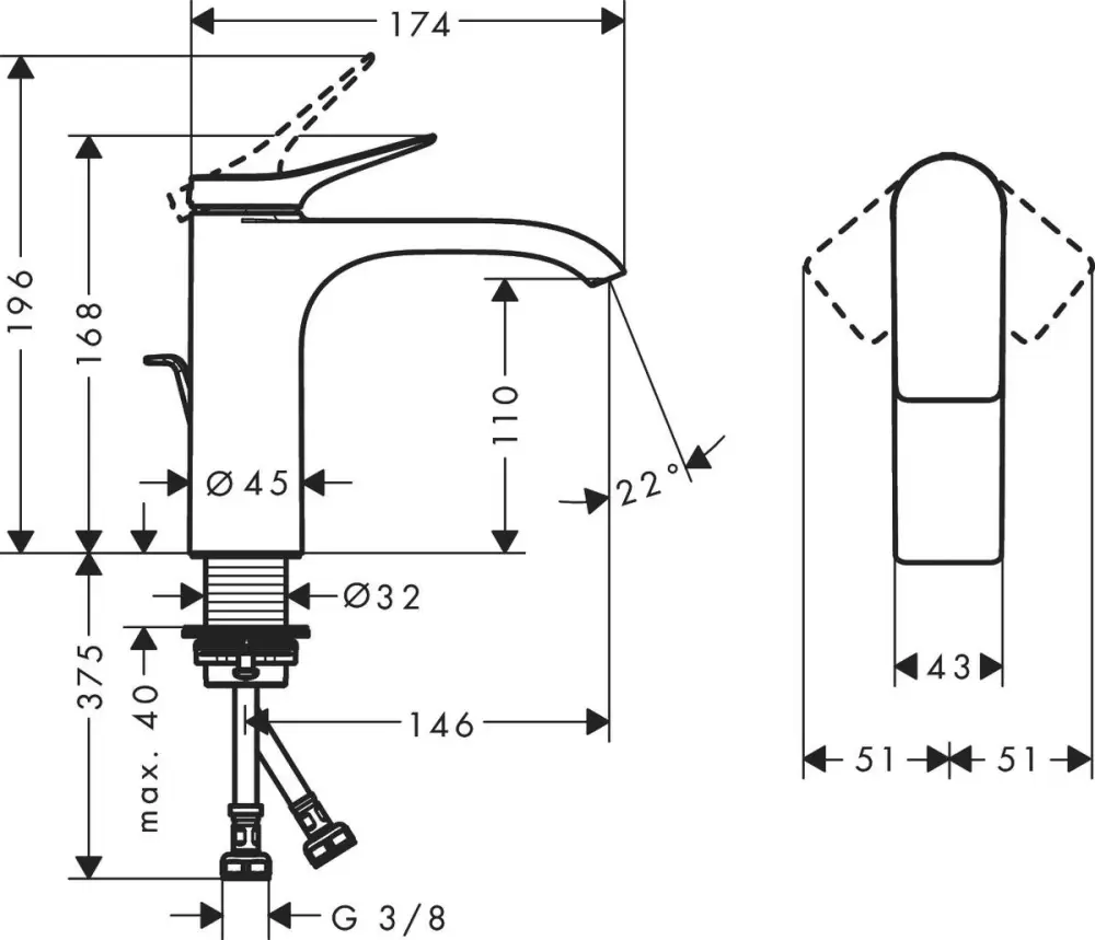 Смеситель Hansgrohe Vivenis 75020000 фото