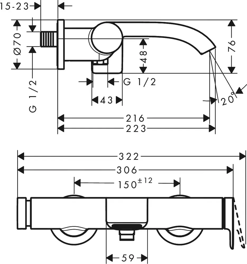Смеситель Hansgrohe Vivenis 75420670 фото