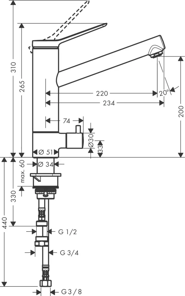 Смеситель Hansgrohe Zesis 74807000 фото