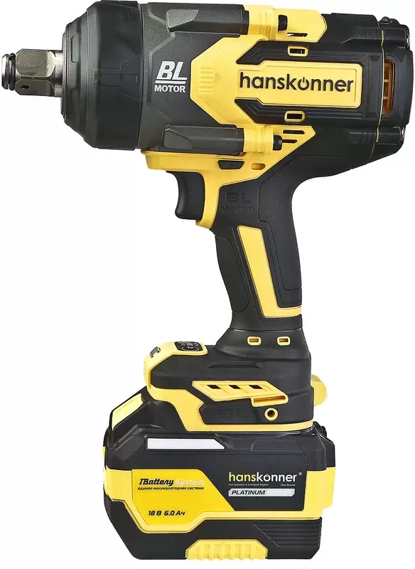 Аккумуляторный ударный гайковерт Hanskonner HCD201300BLC фото