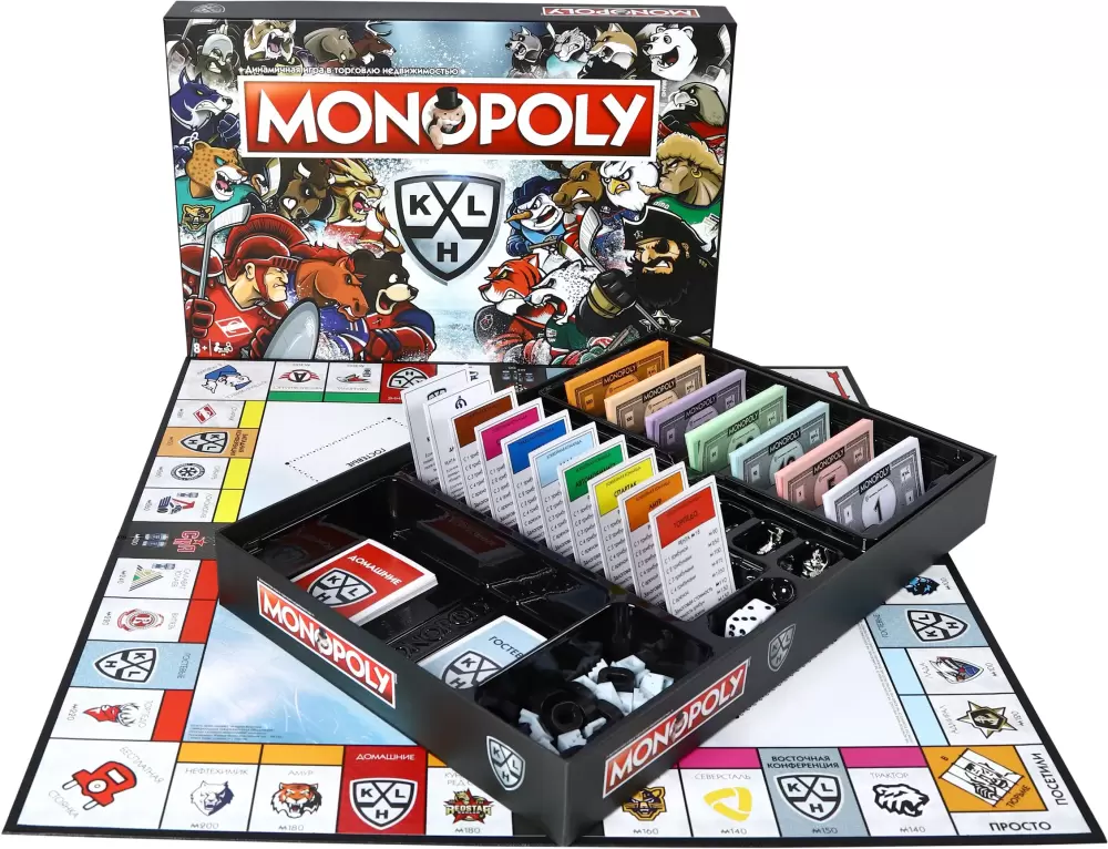 Настольная игра Hasbro Монополия КХЛ. Маскоты WM04833 фото