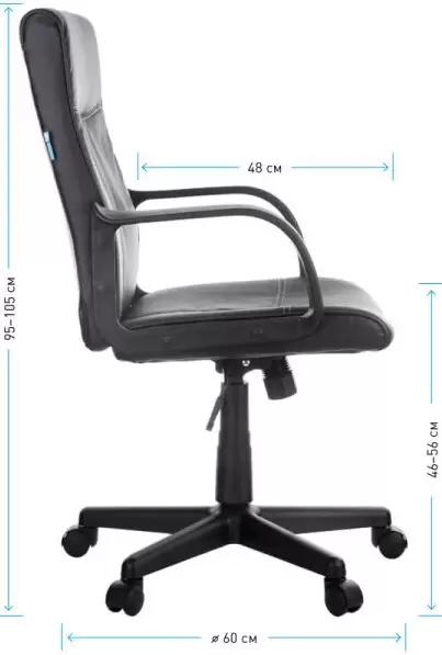 Офисное кресло Helmi HL-M03 Referent (экокожа, черный) фото