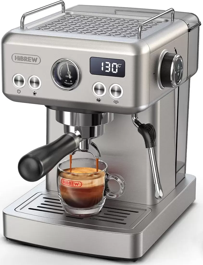 Рожковая кофеварка Hibrew H10A (серебристый) фото