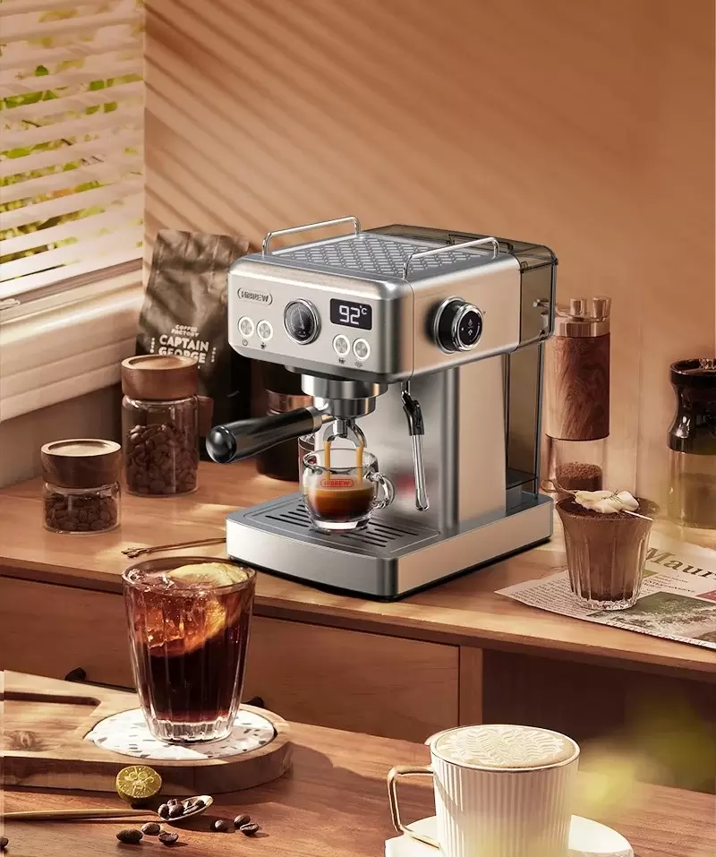 Рожковая кофеварка Hibrew H10A (серебристый) фото