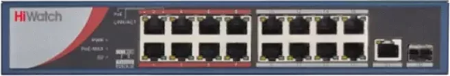 Неуправляемый коммутатор HiWatch DS-S1816P(B) фото