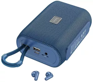 Bluetooth колонка с беспроводными наушниками Hoco HC15 (темно-синий) фото
