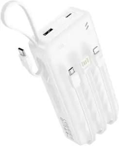 Портативное зарядное устройство Hoco J146A Night tide 20000mAh (белый) фото