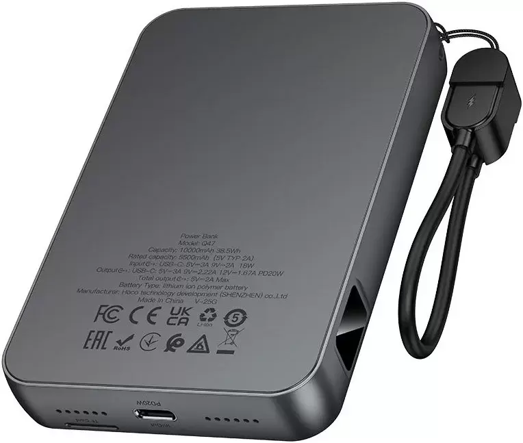 Портативное зарядное устройство Hoco Q47 10000mAh (черный) фото 4