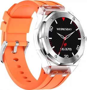 Умные часы Hoco Y13 (серебристый/оранжевый) фото