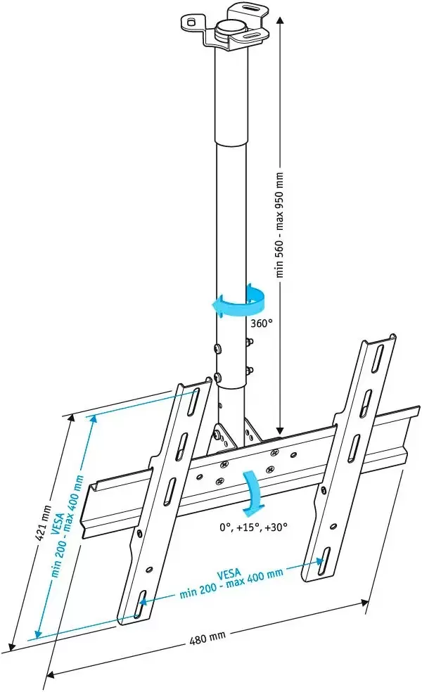 Кронштейн для телевизора Holder PR-101 (черный) фото 2