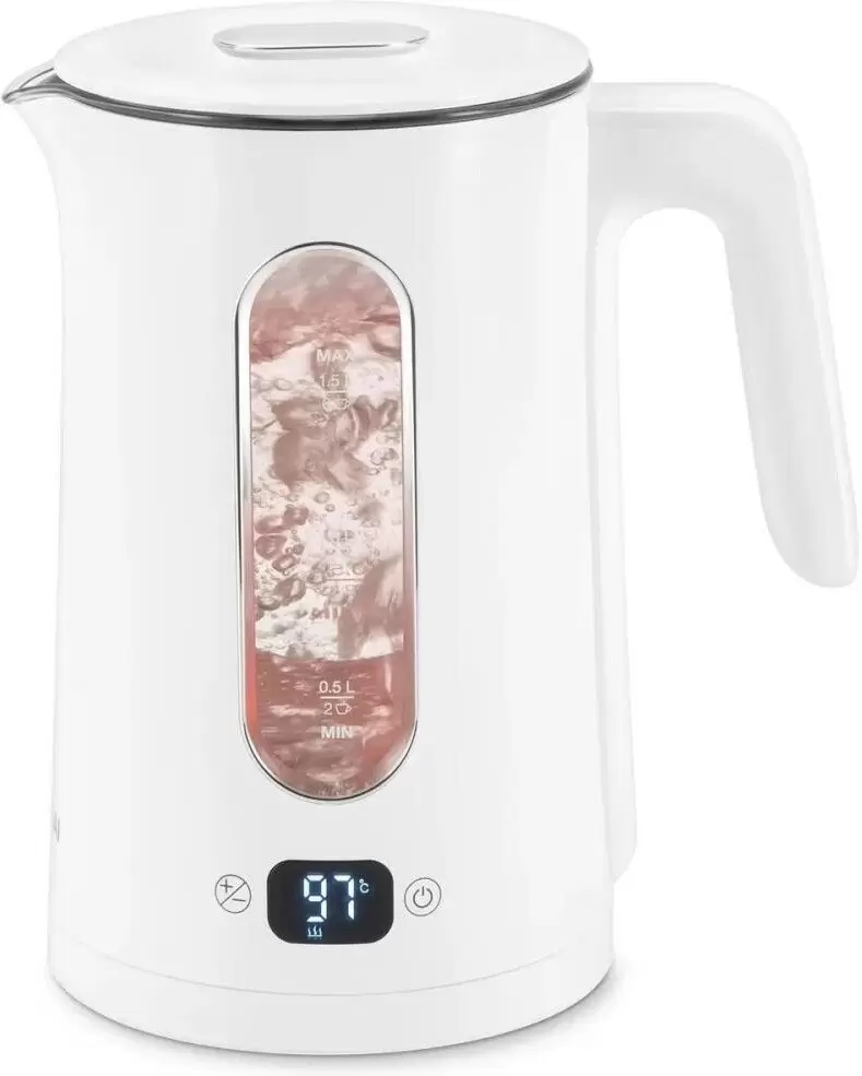 Электрочайник Hyundai HYK-G5510 (белый/прозрачный) фото