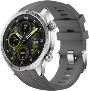 Умные часы HONOR Watch 5 Pro (серебристый, с серым силиконовым ремешком, китайская версия) фото