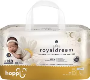 Подгузники-трусики детские Hoppi RoyalDream L 9-14 кг / HB-041-L (38 шт) фото