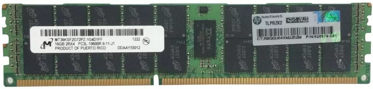 HP 16GB DDR3 PC3L-10600 Reg 628974-081