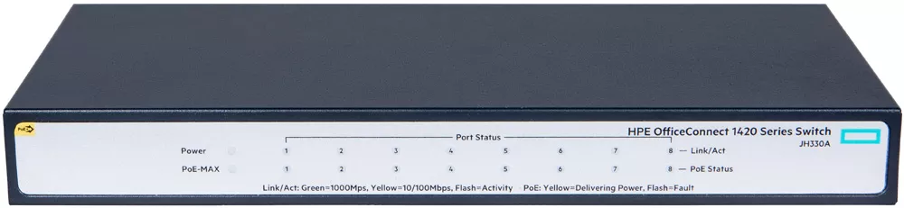 Коммутатор HP OfficeConnect 1420 PoE+ 8G Switch (JH330A) фото